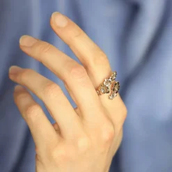 Bronzen ring kersenbloesem