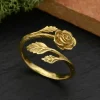 Bronzen ring roos