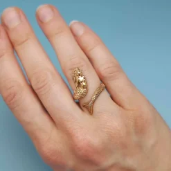 Bronzen ring zeemeermin