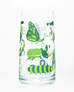 Glas retro insecten