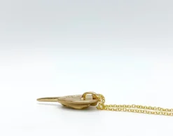 Gold filled halsketting met bronzen degenkrab