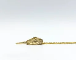 Gold filled halsketting met bronzen degenkrab