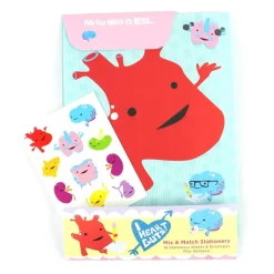 Mix & match stationery set "I Heart Guts"