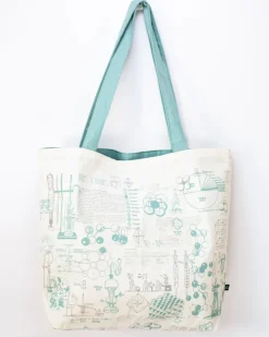 Schoudertas “Chemistry lab” (wit)