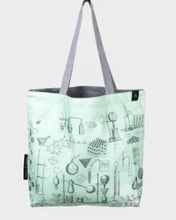 Schoudertas “Chemistry lab” (groen)