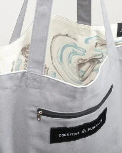 Schoudertas skelet (grijs/blauw)