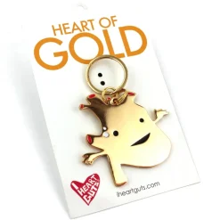 Sleutelhanger gouden hart - I got the beat