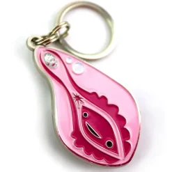 Sleutelhanger vulva met glitterclitoris