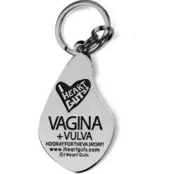 Sleutelhanger vulva met glitterclitoris