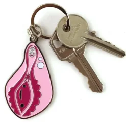 Sleutelhanger vulva met glitterclitoris
