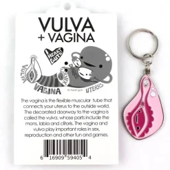 Sleutelhanger vulva met glitterclitoris