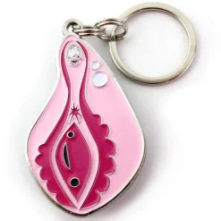 Sleutelhanger vulva met glitterclitoris
