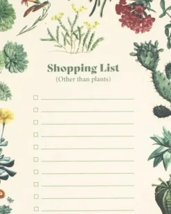 Takenlijst Cactussen - Shopping List (Other Than Plants)