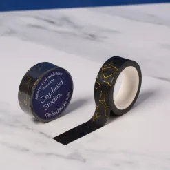 Washi-tape sterrenbeelden (midnight black)