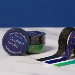 Washi-tape sterrenbeelden (midnight black)