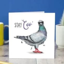 Wenskaart duif "Stay Coo'"