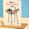 Wenskaart forel "Have a troutstanding day"
