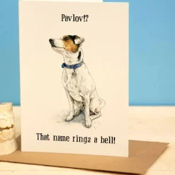 Wenskaart hond "Pavlov? That name rings a bell"