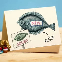 Wenskaart housewarming "Plaice Soled"