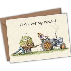 Wenskaart huwelijk/samenwonen "Getting hitched"