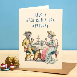 Wenskaart Koala "High Koala Tea Party"