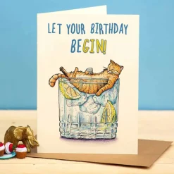 Wenskaart “Let your birthday beGIN”