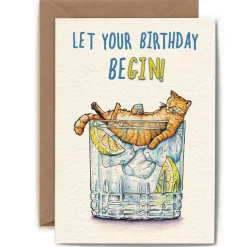 Wenskaart “Let your birthday beGIN”