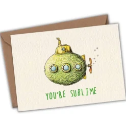 Wenskaart limoen "You're sublime"