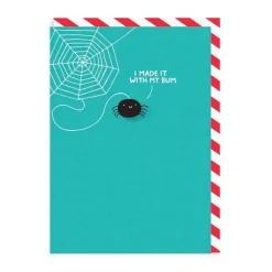 Wenskaart met pin "I Made It With My Bum"