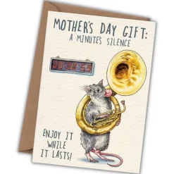 Wenskaart moederdag "A minute's silence"
