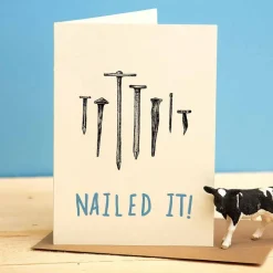 Wenskaart nagels "Nailed it!"