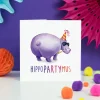 Wenskaart nijlpaard "Hippopartymus"