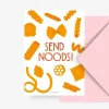 Wenskaart pasta "Send noods"