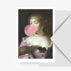 Wenskaart "Girls just wanna have gum"