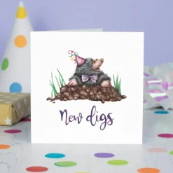 Wenskaart "New Digs"
