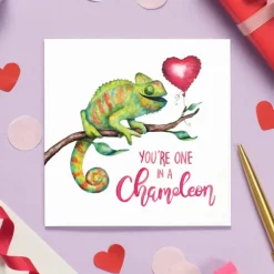 Wenskaart "One in a Chameleon"