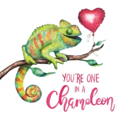 Wenskaart "One in a Chameleon"