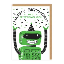 Wenskaart "Robot Birthday"