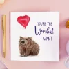 Wenskaart "You're the Wombat I Want"