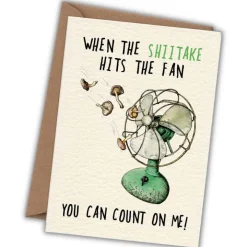 Wenskaart shiitake "You can count on me"