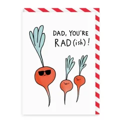 Wenskaart vaderdag "Dad You’re Rad(ish)"