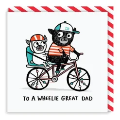 Wenskaart vaderdag "To a Wheelie Great Dad"