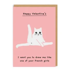 Wenskaart Valentijn "Draw me Like one of Your French Girls"