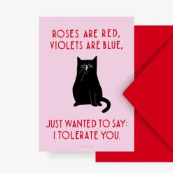 Wenskaart Valentijn "I tolerate you"