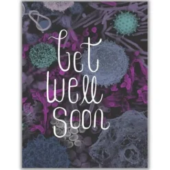 Wenskaart ziekteverwekkers "Get well soon"