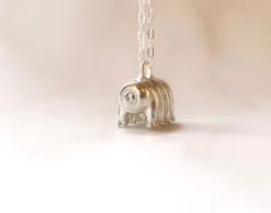 Zilveren halsketting beerdiertje