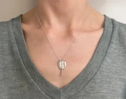 Zilveren halsketting degenkrab