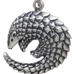 Zilveren halsketting pangolin