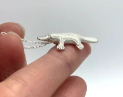 Zilveren halsketting vogelbekdier