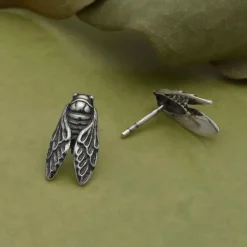 Zilveren oorbellen cicade